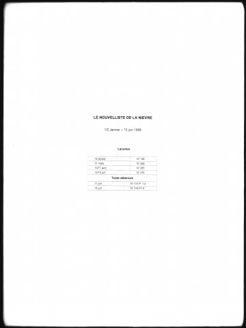 Le Nouvelliste de la Nièvre