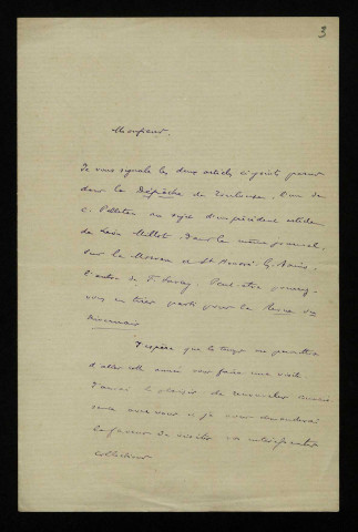 BELLEUDY (Jules), préfet et écrivain (1855-1938) : 39 lettres, 1 carte postale illustrée.