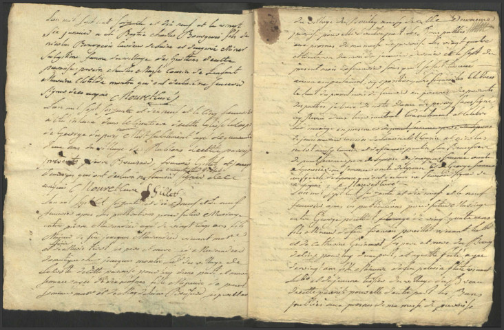 Perroy : registres paroissiaux.