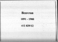 Beuvron : actes d'état civil.