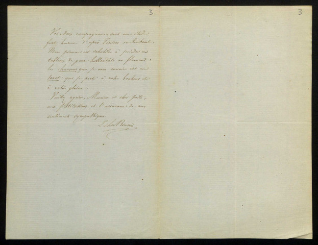 LARIVIÈRE, poète à Paris : 4 lettres, manuscrits.