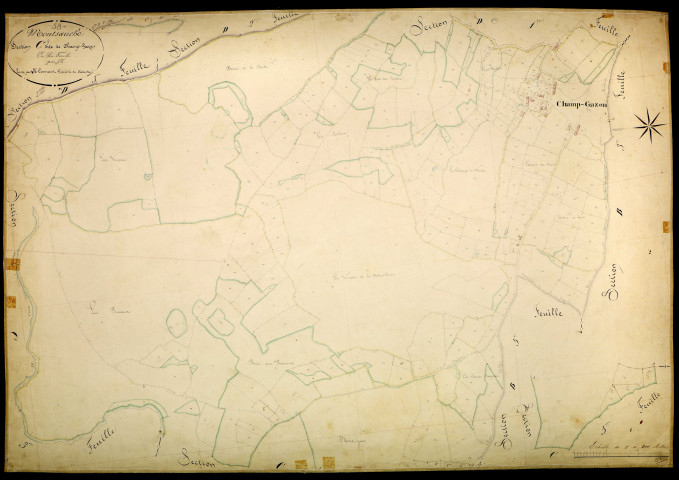 Montsauche-les-Settons, cadastre ancien : plan parcellaire de la section C dite de Champ-Gazon, feuille 2