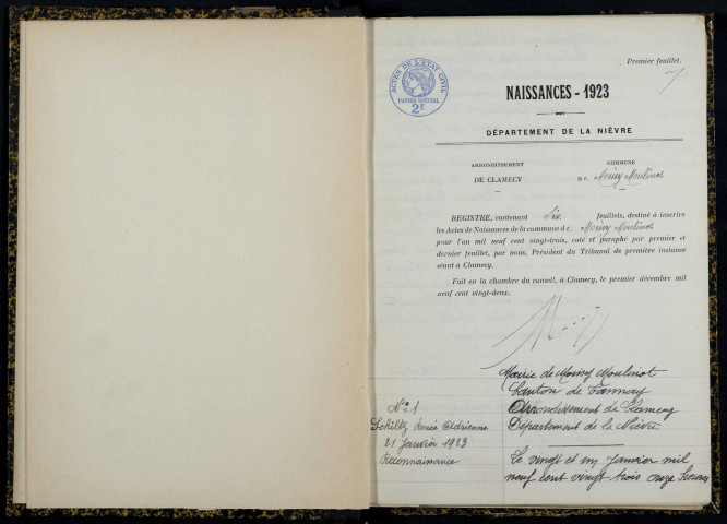 Moissy-Moulinot : actes d'état civil.