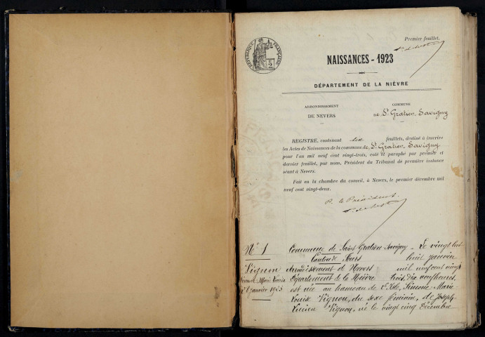 Saint-Gratien-Savigny : actes d'état civil.