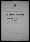 Nevers, Quartier de Loire, 11e section : recensement de 1931