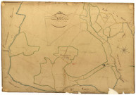 Druy-Parigny, cadastre ancien : plan parcellaire de la section D dite des Vallées, feuille 1