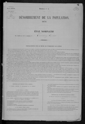 Lucenay-lès-Aix : recensement de 1876