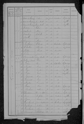 Luzy : recensement de 1891