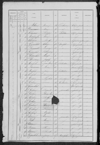 Dommartin : recensement de 1881