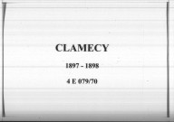 Clamecy : actes d'état civil.