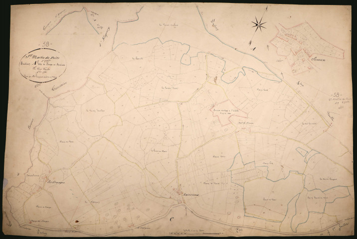 Saint-Martin-du-Puy, cadastre ancien : plan parcellaire de la section A dite de Berges et Seneux, feuille 5