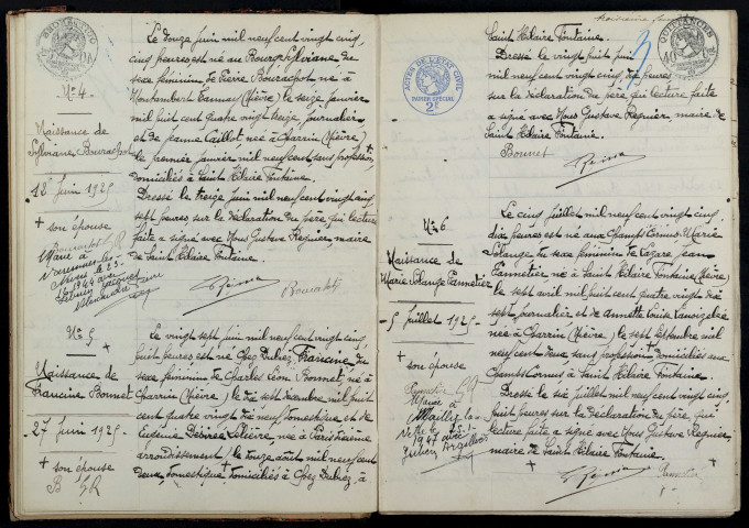 Saint-Hilaire-Fontaine : actes d'état civil.