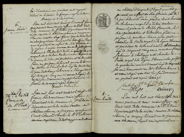 Saint-Hilaire-en-Morvan : actes d'état civil.