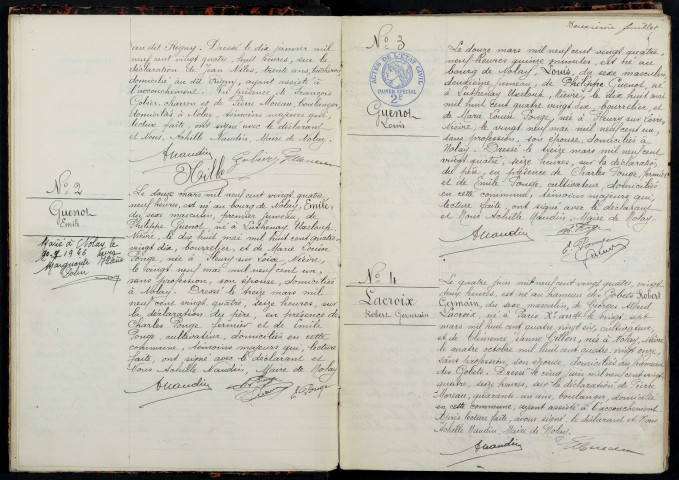 Nolay : actes d'état civil.