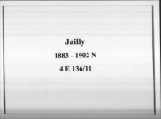 Jailly : actes d'état civil (naissances).