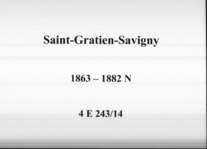 Saint-Gratien-Savigny : actes d'état civil.