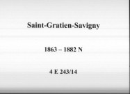 Saint-Gratien-Savigny : actes d'état civil.