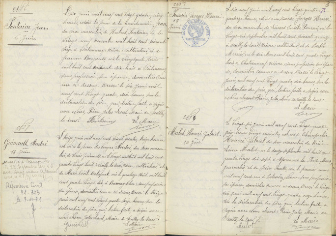 Suilly-la-Tour : actes d'état civil.