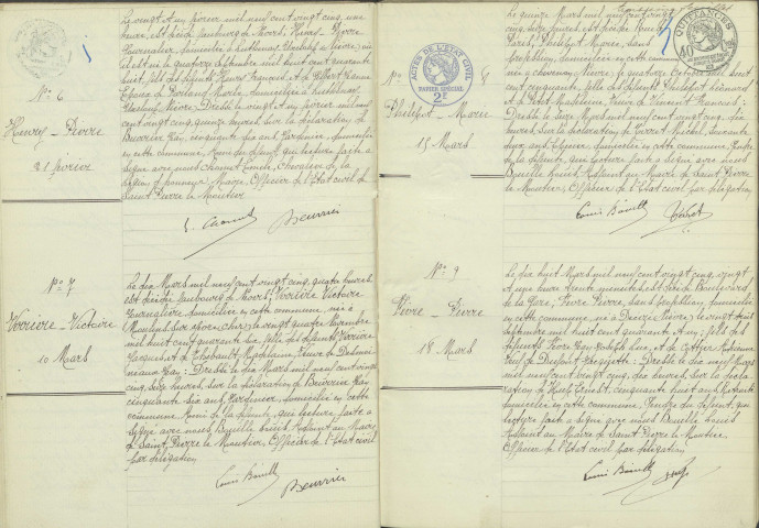 Saint-Pierre-le-Moûtier : actes d'état civil (décès).