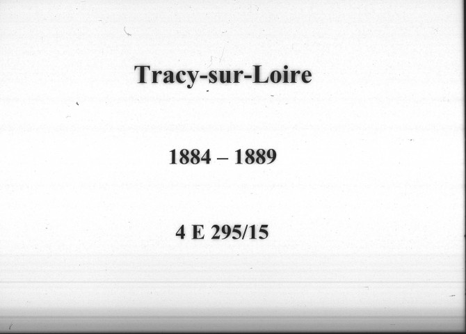 Tracy-sur-Loire : actes d'état civil.