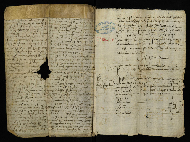 Liève des droits dus à Gabriel Le Bourgoing, écuyer, seigneur de Champlevrier (paroisse de Chiddes), Faulin (paroisse de Saint-Léger-de Fougeret) et Montjolmain (paroisse de Charbonnat), accensés à André Repoux et à Antoine Laudet. Liste des tenanciers, état des redevances dues et, en marge, indication des recettes.