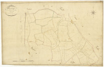 Isenay, cadastre ancien : plan parcellaire de la section B dite d'Isenay, feuille 1
