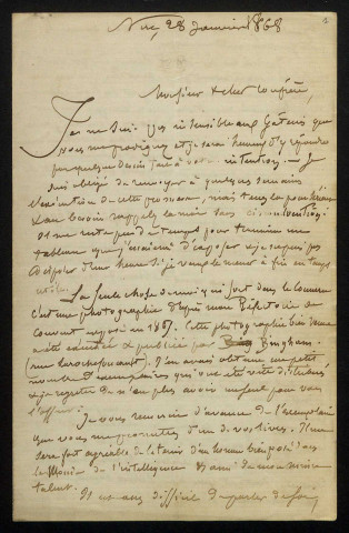 LEGRAIN (Edmond), peintre (1820-1871) : 3 lettres.