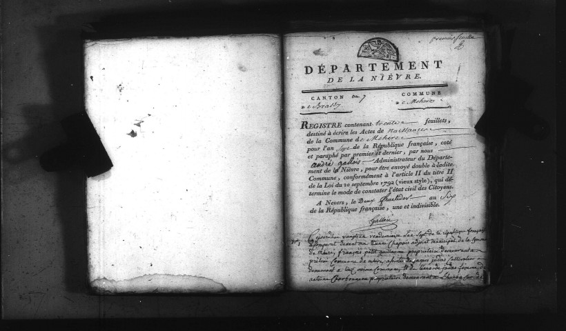 Mhère : actes d'état civil.