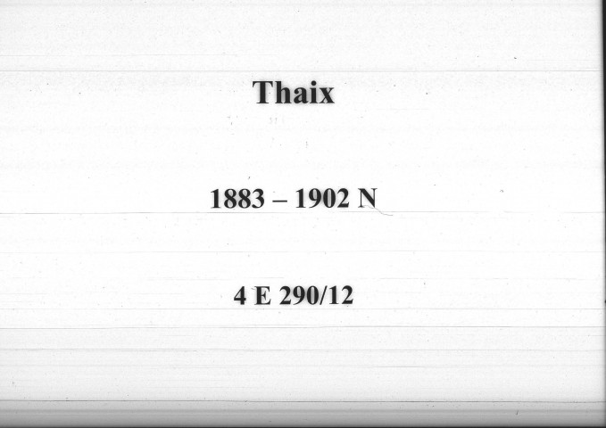 Thaix : actes d'état civil (naissances).