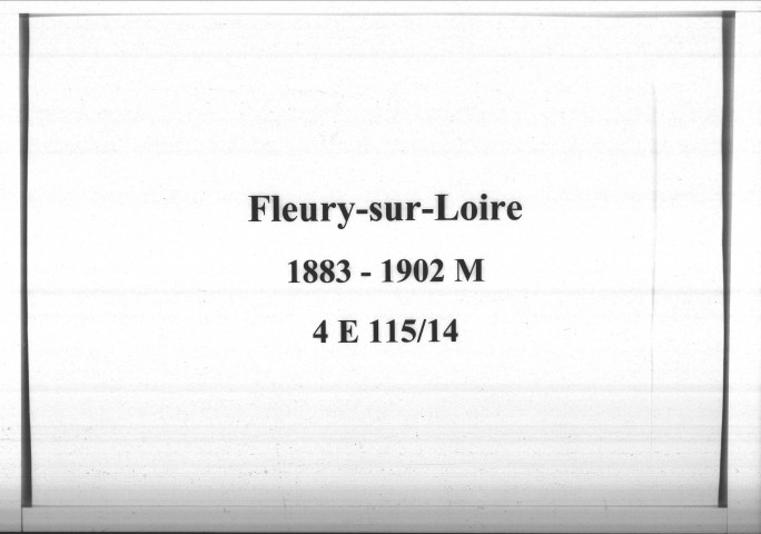 Fleury-sur-Loire : actes d'état civil (mariages).
