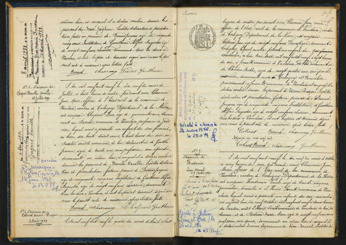 Vauclaix : actes d'état civil.