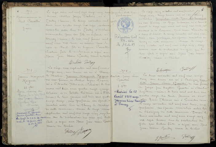 Biches : actes d'état civil.