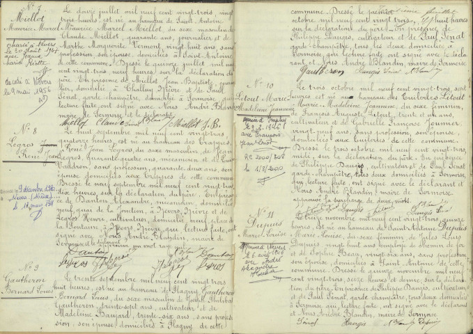 Sermoise-sur-Loire : actes d'état civil.