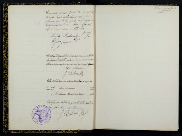 Asnan : actes d'état civil.