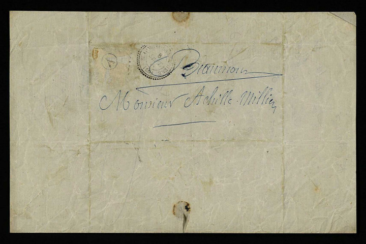 GORREL (Auguste), curé de Saint-Aubin-les-Forges (Nièvre) : 1 lettre.