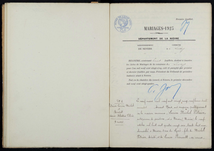 Livry : actes d'état civil.