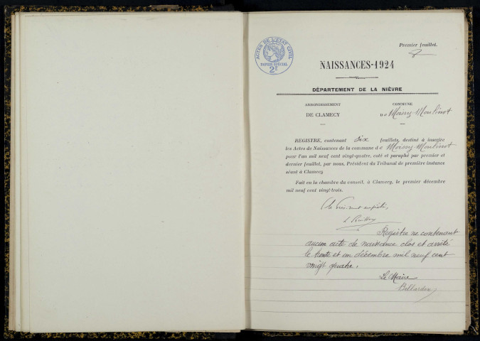 Moissy-Moulinot : actes d'état civil.