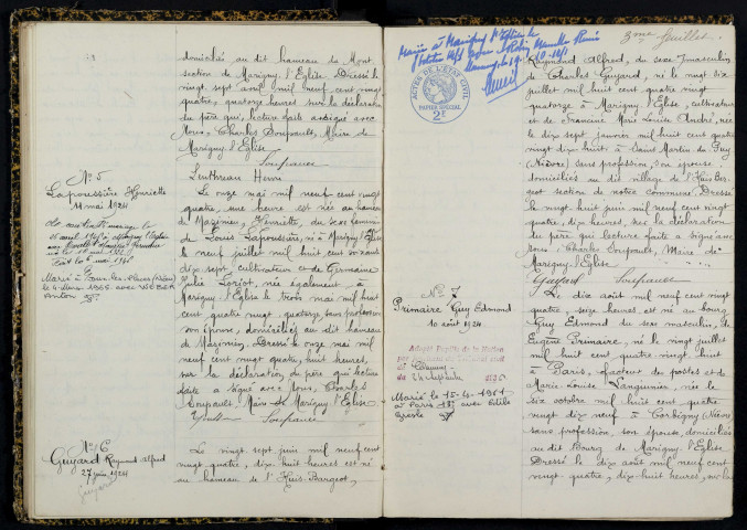 Marigny-l'Église : actes d'état civil.