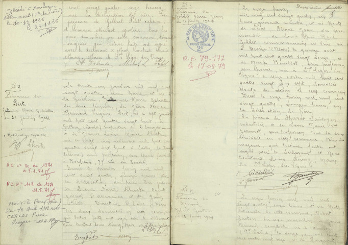 Saint-Léger-des-Vignes : actes d'état civil (naissances).