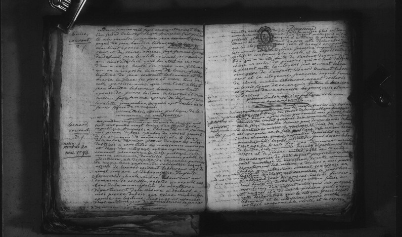 Vandenesse : actes d'état civil.