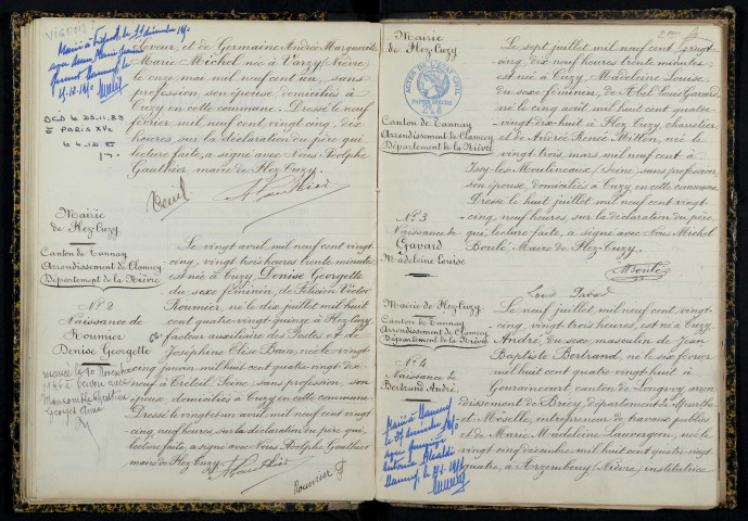 Flez-Cuzy : actes d'état civil.