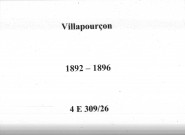 Villapourçon : actes d'état civil.