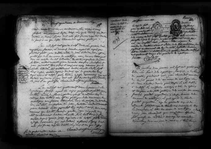 Montigny-en-Morvan : actes d'état civil.