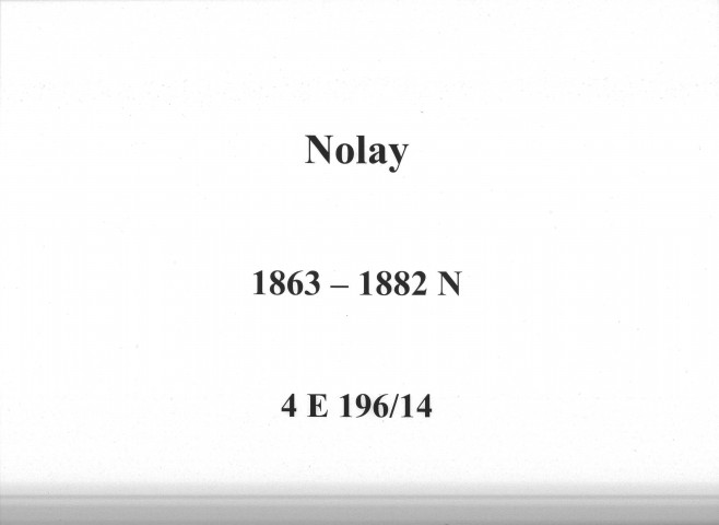 Nolay : actes d'état civil.