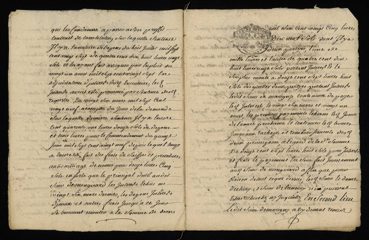 Procédure civile. - Tutelle Desprez, arrérages de rente pour Millin de Montgirard fauconnier contre Millin de Marigny subrogé tuteur : copie d'une transaction du 29 août 1733.