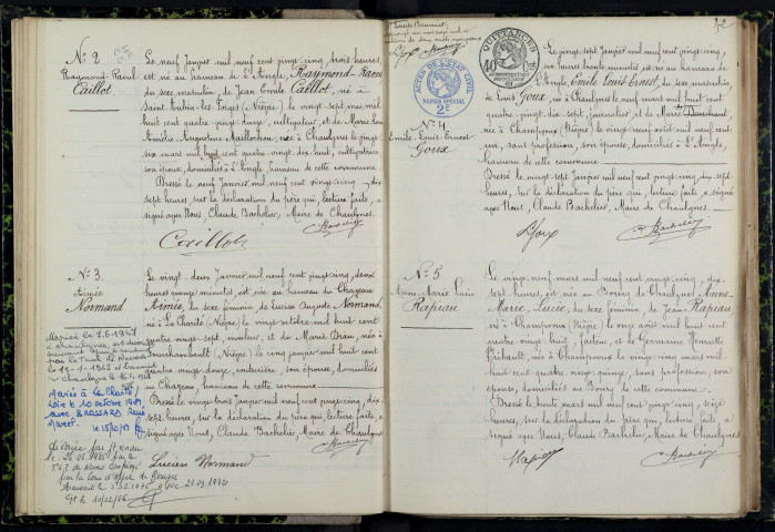 Chaulgnes : actes d'état civil.