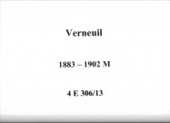 Verneuil : actes d'état civil (mariages).