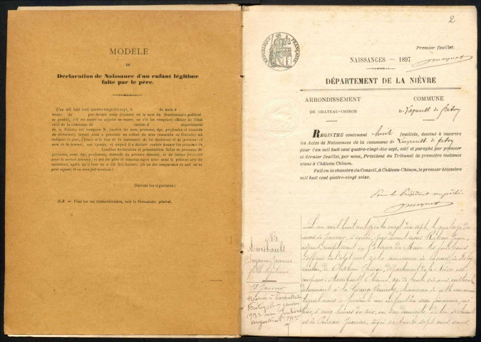 Lavault-de-Frétoy : actes d'état civil.