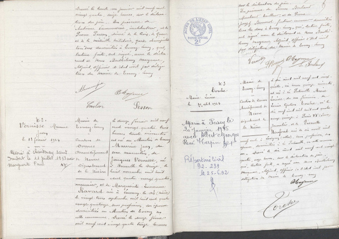 Toury-Lurcy : actes d'état civil.