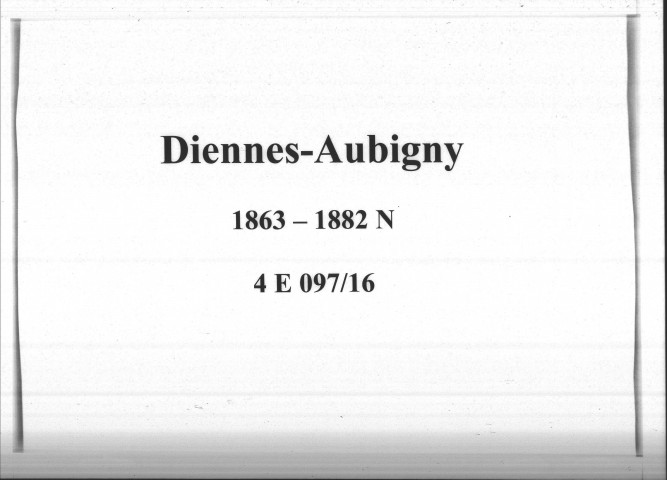 Diennes-Aubigny : actes d'état civil.
